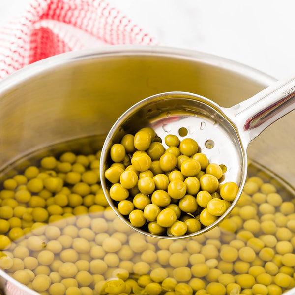 Restaurantware Met Lux 3 Oz Stainless Steel Spoodle - Perforated With Ivory Handle - 1 Count Box