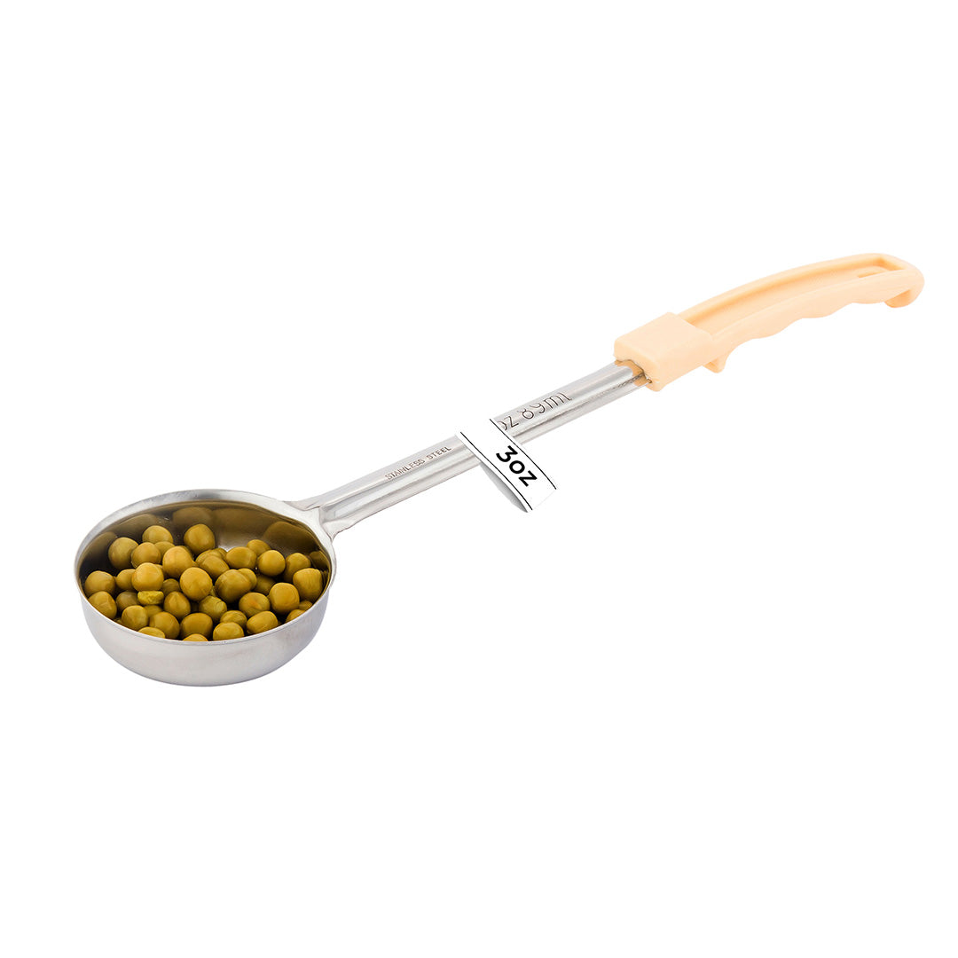 restaurantware Met Lux 3 oz Stainless Steel Spoodle - Perforated with Ivory Handle - 1 count box