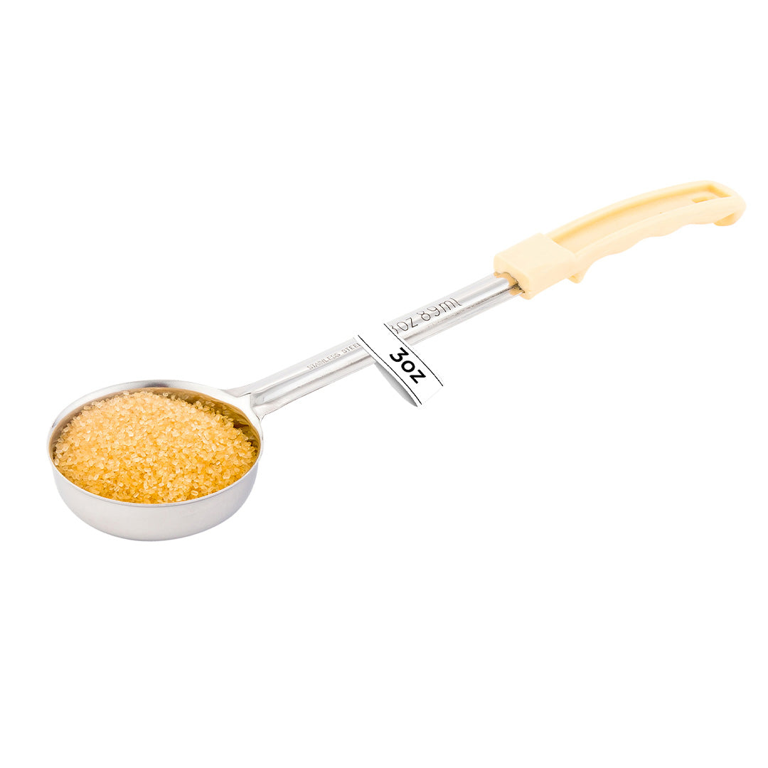 restaurantware Met Lux 3 oz Stainless Steel Spoodle - Solid with Ivory Handle - 1 count box