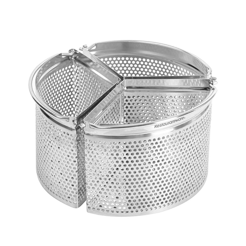 restaurantware Met Lux 3-Piece 18 cm Stainless Steel Saucepan Divider - 1 count box
