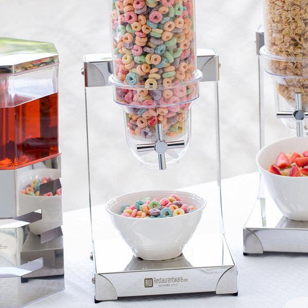 Restaurantware Met Lux 3L Stainless Steel Cereal Dispenser - 1 Compartment - 8" X 9 1/4" X 25" - 1 Count Box