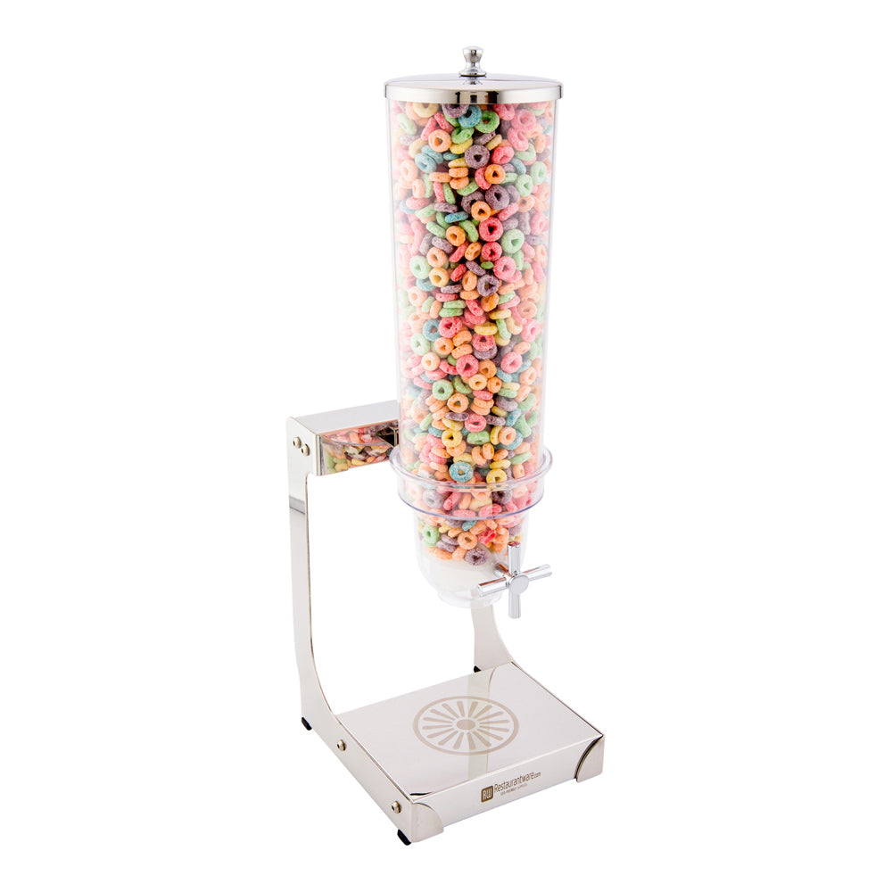 restaurantware Met Lux 3L Stainless Steel Cereal Dispenser - 1 Compartment - 8" x 9 1/4" x 25" - 1 count box