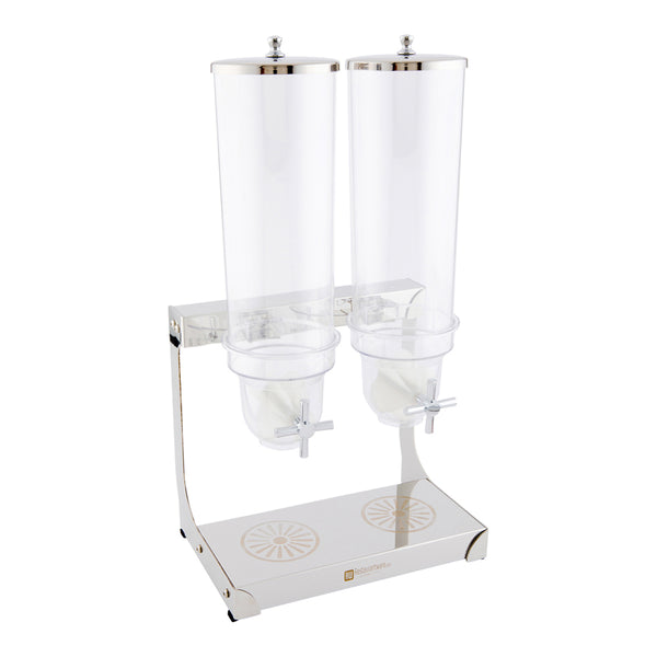 Restaurantware Met Lux 3L Stainless Steel Cereal Dispenser - 2 Compartments - 8" X 13" X 25" - 1 Count Box