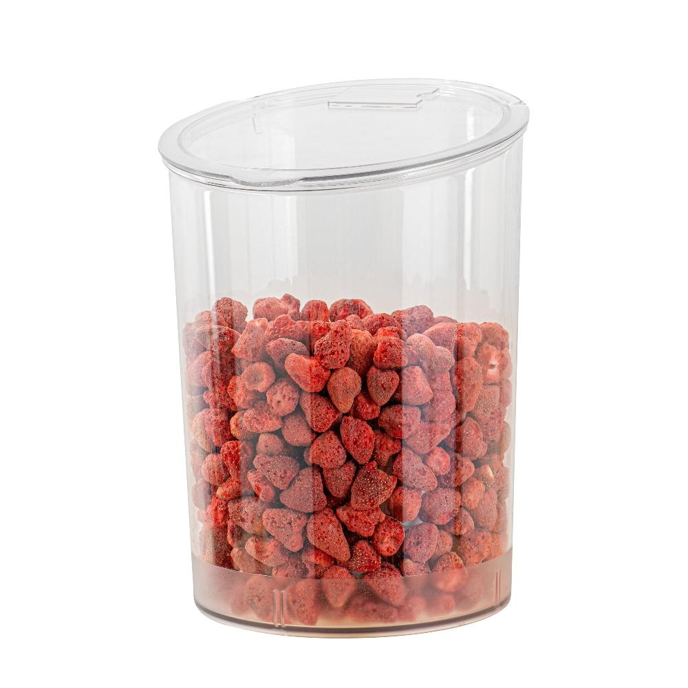 restaurantware Met Lux 4 Gal Clear Plastic Storage Jar - with Hinged Lid - 9 3/4" x 9 3/4" x 13 3/4" - 1 count box