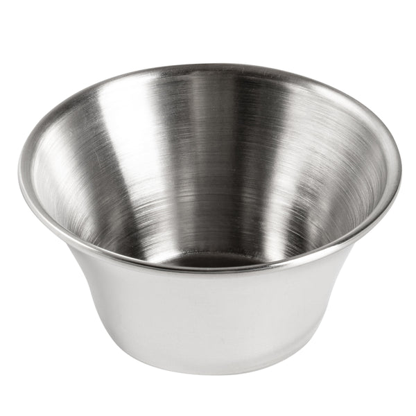 Restaurantware Met Lux 4 Oz Stainless Steel Condiment Cup - 3" X 3" X 1 1/2" - 10 Count Box