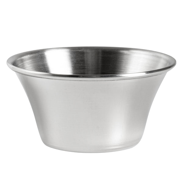 Restaurantware Met Lux 4 Oz Stainless Steel Condiment Cup - 3" X 3" X 1 1/2" - 10 Count Box