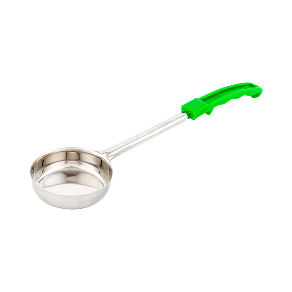 Restaurantware Met Lux 4 Oz Stainless Steel Spoodle - Solid With Green Handle - 1 Count Box