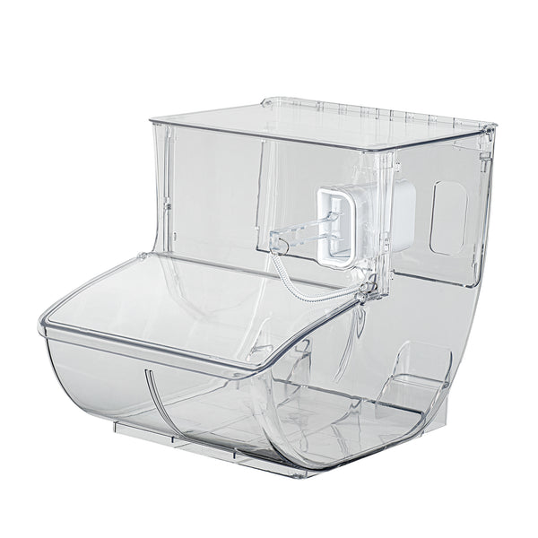 Restaurantware Met Lux 5.25 Gal Clear Plastic Topping Bin - 80 Cup With Scoop - 16" X 11 3/4" X 13" - 1 Count Box