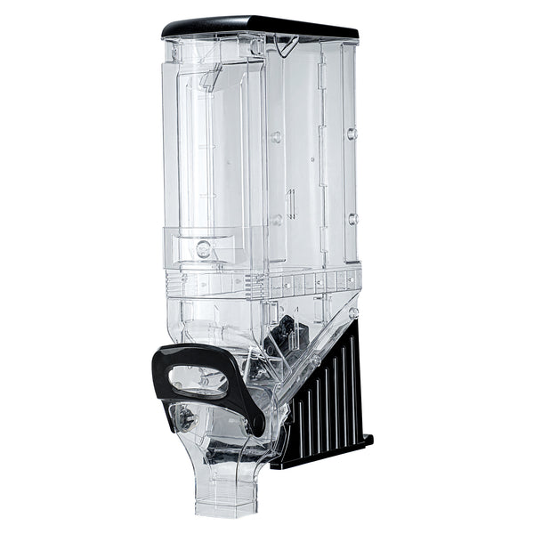 Restaurantware Met Lux 5 Gal Black Plastic Cereal Dispenser - With Stand - 28" X 13" X 6" - 1 Count Box