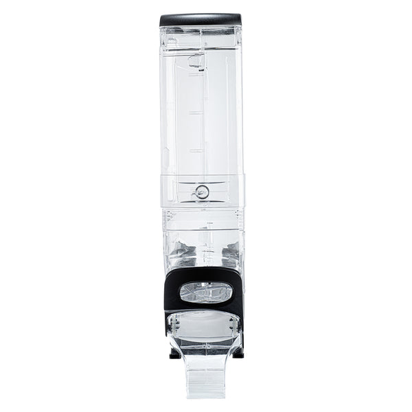 Restaurantware Met Lux 5 Gal Black Plastic Cereal Dispenser - With Stand - 28" X 13" X 6" - 1 Count Box