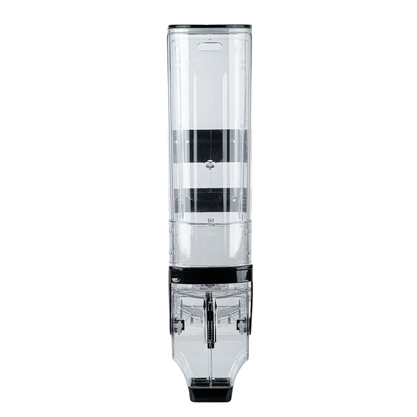 Restaurantware Met Lux 5 Gal Black Plastic Wall Mount Cereal Dispenser - 26 1/2" X 13 3/4" X 6" - 1 Count Box