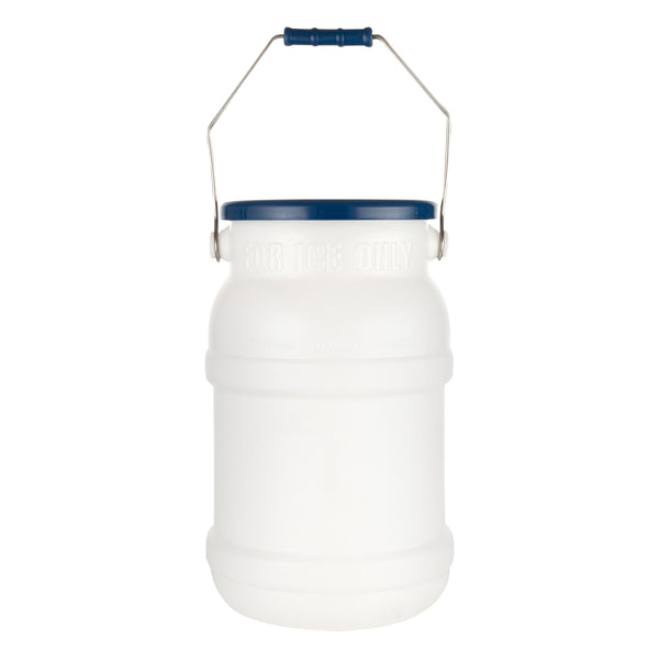 Restaurantware Met Lux 5 Gal Round White Plastic Ice Tote - With Lid Mounting Bracket - 1 Count Box