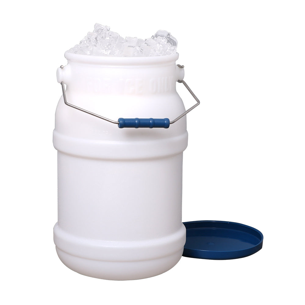 restaurantware Met Lux 5 gal Round White Plastic Ice Tote - with Lid Mounting Bracket - 1 count box