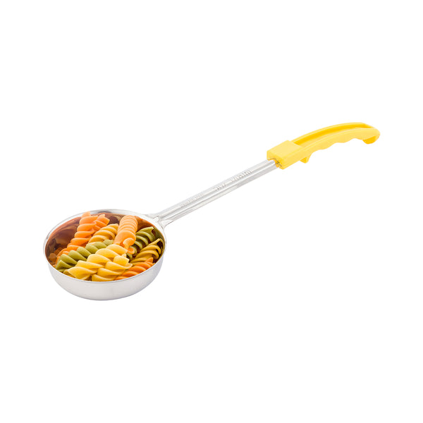 Restaurantware Met Lux 5 Oz Stainless Steel Spoodle - Perforated With Yellow Handle - 1 Count Box