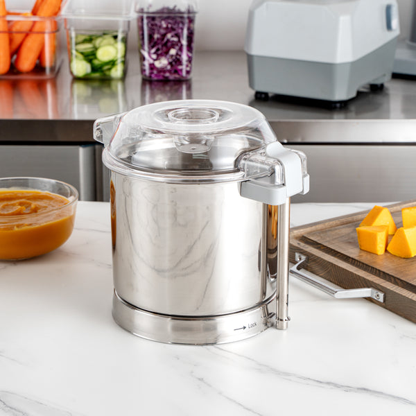 Restaurantware Met Lux 5 Qt Stainless Steel Food Processor Bowl - With S Blade - 1 Count Box