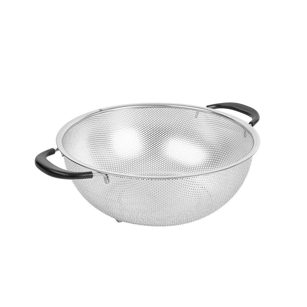 restaurantware Met Lux 5 qt Stainless Steel Mesh Colander - with Handles - 1 count box
