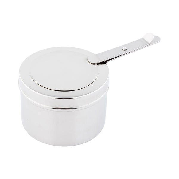 Restaurantware Met Lux 8 Oz Stainless Steel Chafer Fuel Holder - With Cover Mirrored Finish - 6 1/2" X 3 1/2" X 2 1/2" - 1 Count Box