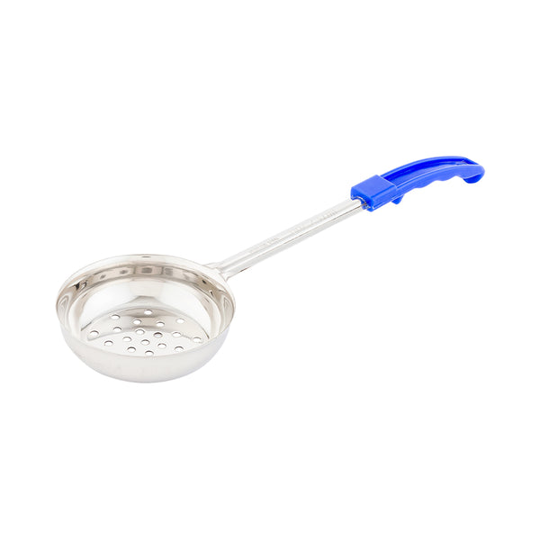 Restaurantware Met Lux 8 Oz Stainless Steel Spoodle - Perforated With Blue Handle - 1 Count Box