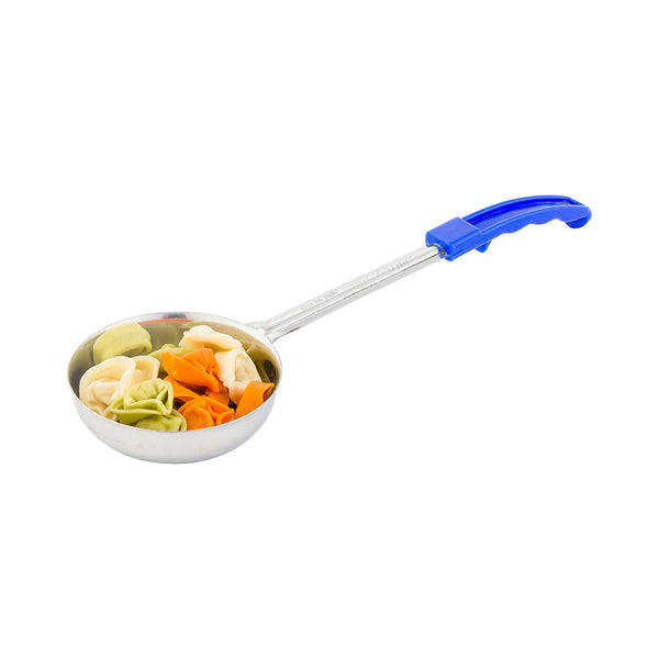 Restaurantware Met Lux 8 Oz Stainless Steel Spoodle - Perforated With Blue Handle - 1 Count Box
