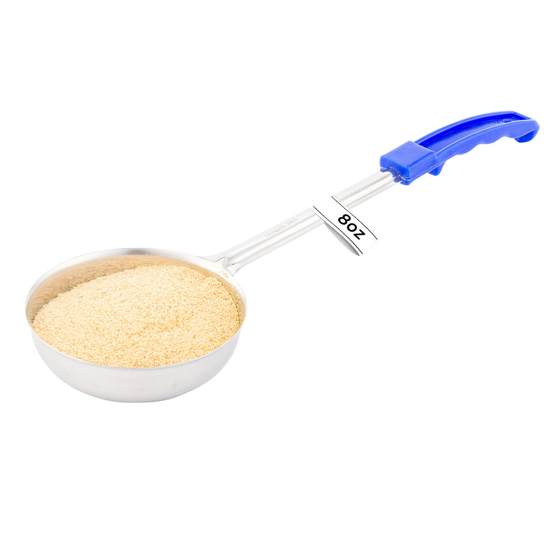 restaurantware Met Lux 8 oz Stainless Steel Spoodle - Solid with Blue Handle - 1 count box