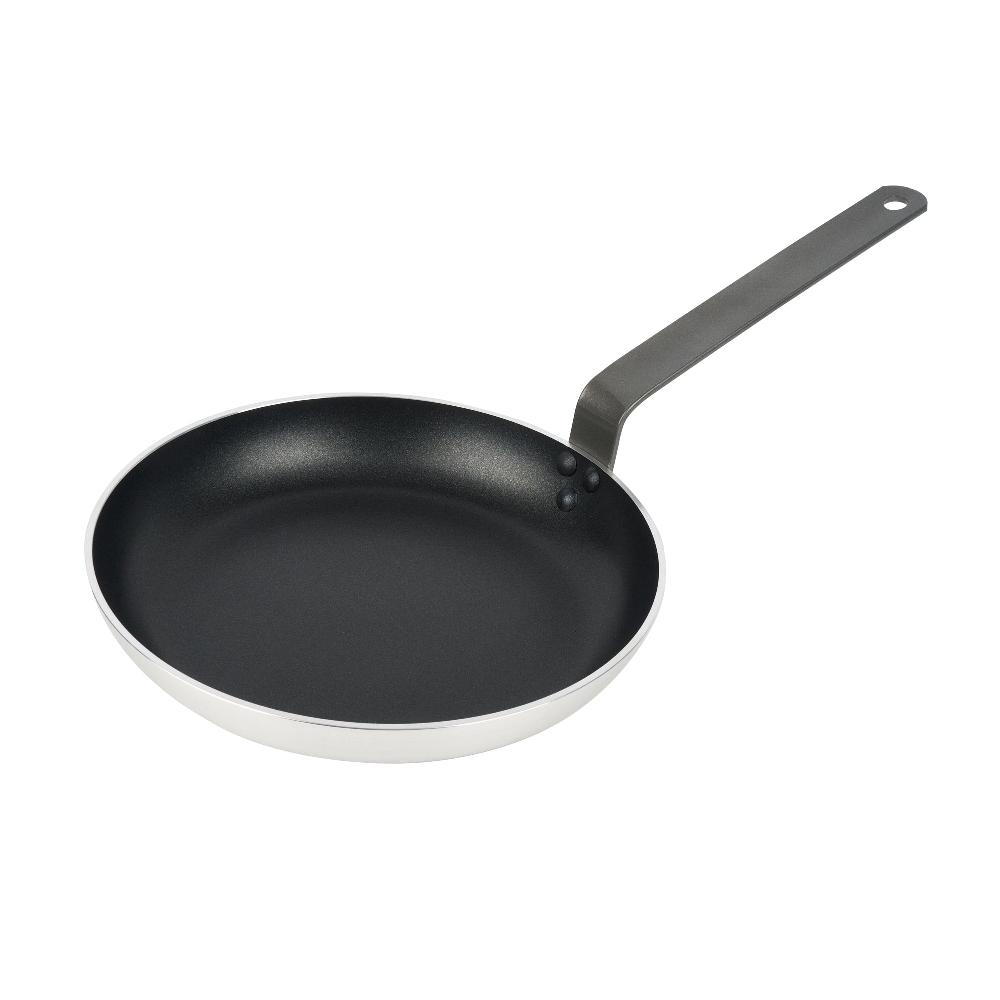 restaurantware Met Lux Aluminum 11" Fry Pan - Non-Stick Induction Ready Heavy Duty - 6 count box