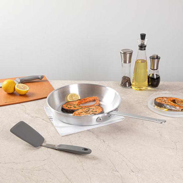 Restaurantware Met Lux Aluminum 12" Fry Pan - 6 Count Box