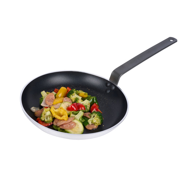 Restaurantware Met Lux Aluminum 13" Fry Pan - Non-Stick Induction Ready Heavy Duty - 6 Count Box