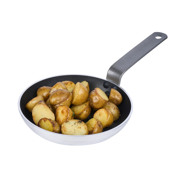 Restaurantware Met Lux Aluminum 8" Fry Pan - Non-Stick Induction Ready Heavy Duty - 6 Count Box
