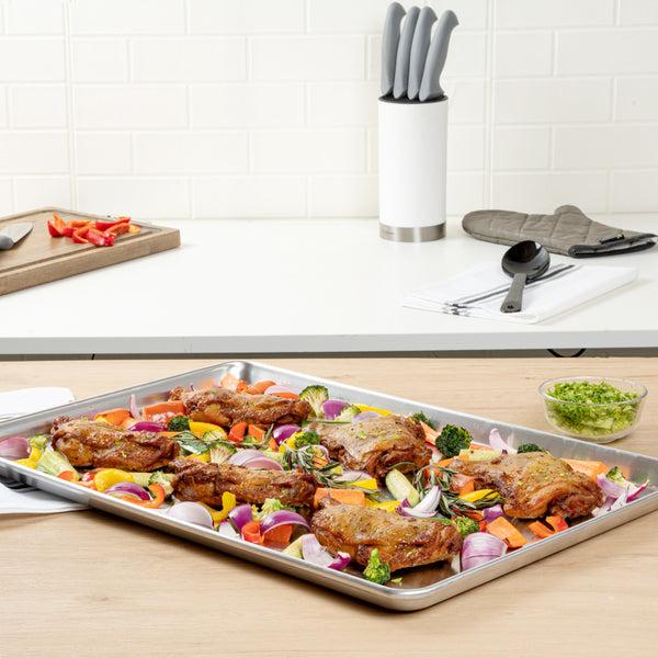 Restaurantware Met Lux Aluminum Full Size Baking Sheet - Heavy Duty - 26" X 18" - 1 Count Box