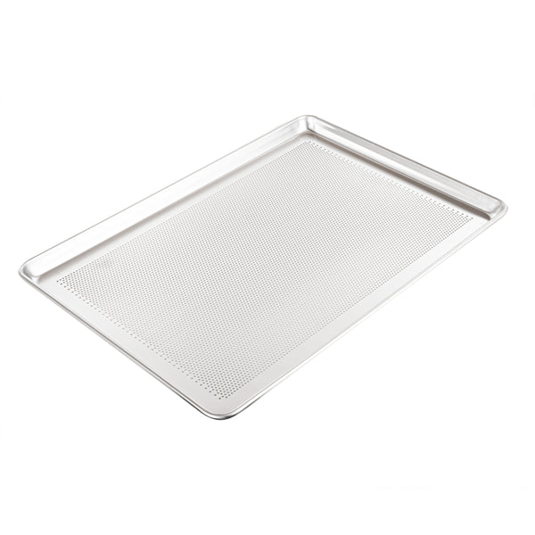 Restaurantware Met Lux Aluminum Full Size Baking Sheet - Perforated Heavy Duty - 26" X 18" - 1 Count Box