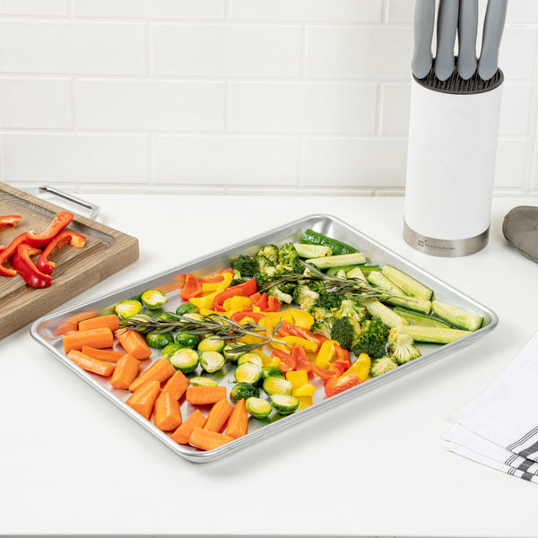 Restaurantware Met Lux Aluminum Half Size Baking Sheet - Heavy Duty - 18" X 13" - 1 Count Box