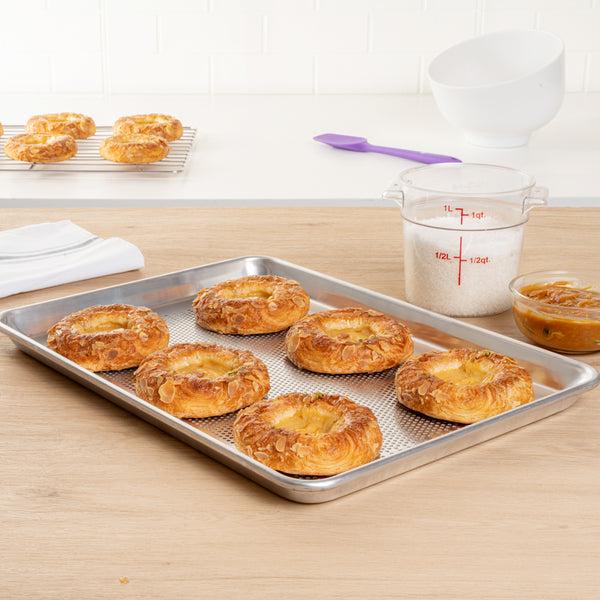 Restaurantware Met Lux Aluminum Half Size Baking Sheet - Perforated Heavy Duty - 18" X 13" - 1 Count Box