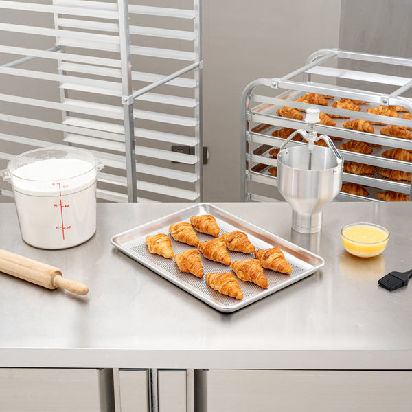 Restaurantware Met Lux Aluminum Half Size Baking Sheet - Perforated - 18" X 13" - 1 Count Box