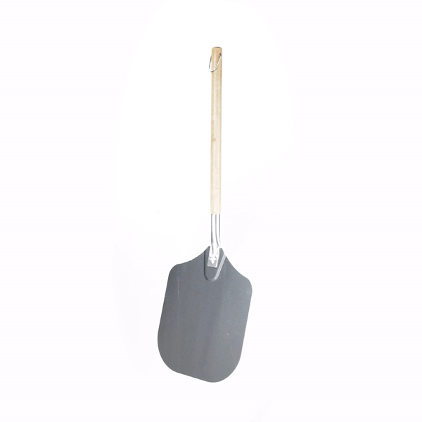 restaurantware Met Lux Aluminum Pizza Peel - with 21" Wooden Handle - 12" x 14" - 1 count box