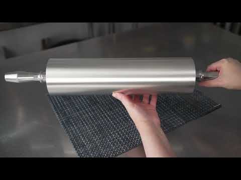 Restaurantware Met Lux Aluminum Rolling Pin - 21 1/4" X 3 1/2" X 3 1/2" - 1 Count Box