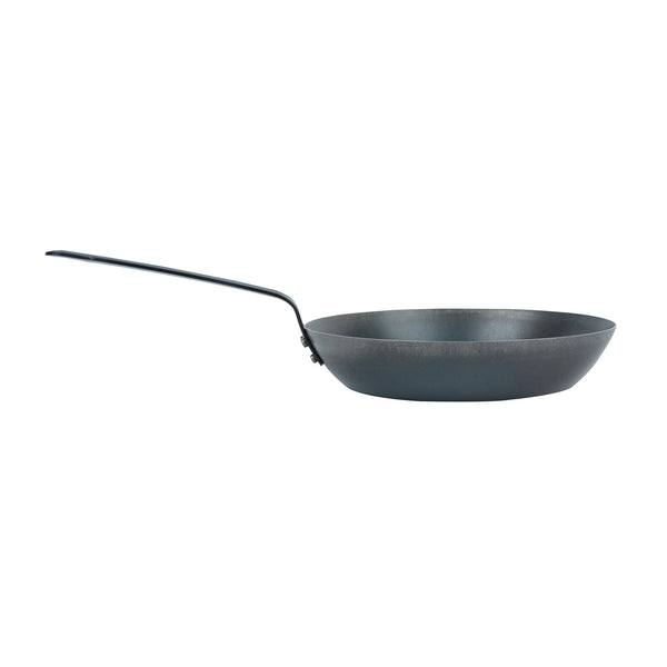 Restaurantware Met Lux Black Carbon Steel 10" Fry Pan - 6 Count Box