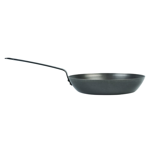Restaurantware Met Lux Black Carbon Steel 12" Fry Pan - 6 Count Box