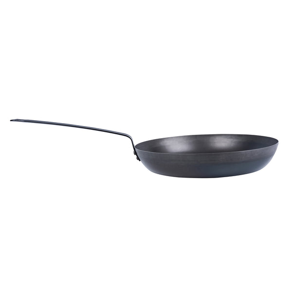 Restaurantware Met Lux Black Carbon Steel 14" Fry Pan - 6 Count Box