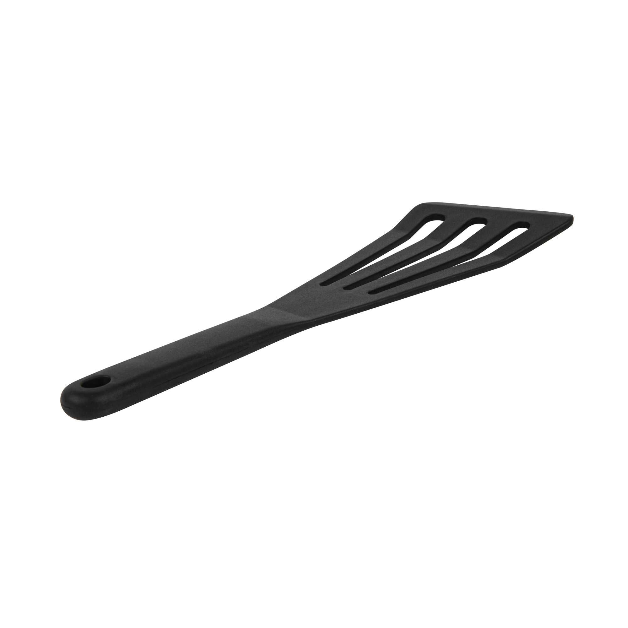 restaurantware Met Lux Black Silicone High Temperature Slotted Turner / Spatula - 12 1/4" - 1 count box
