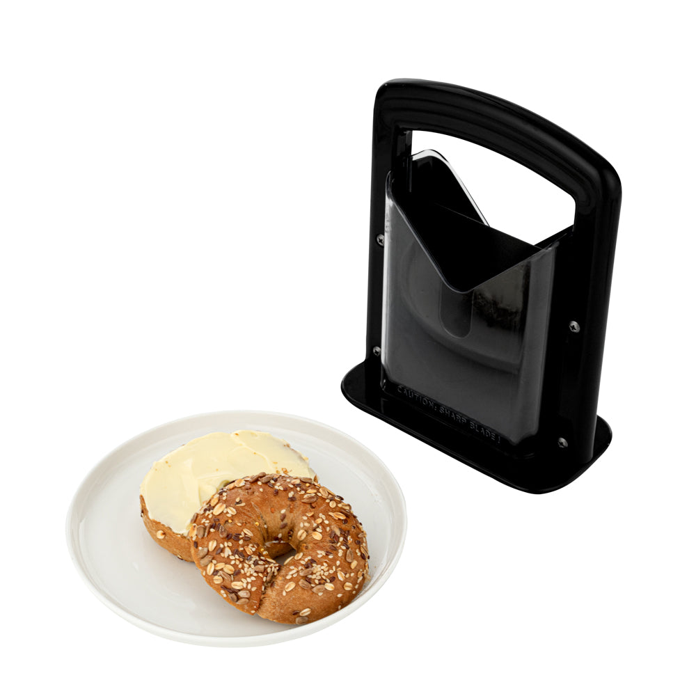 restaurantware Met Lux Black Stainless Steel Commercial Bagel Slicer - 1 count box