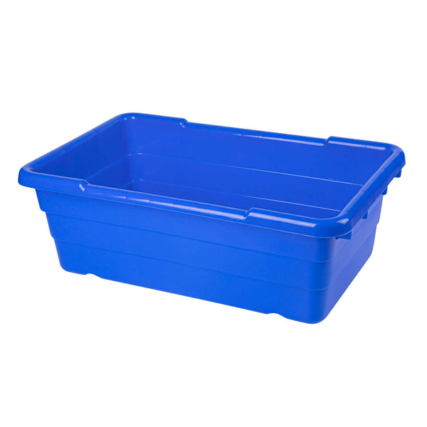 Restaurantware Met Lux Blue Meat Lug / Tote Box - 25" X 16" X 8 3/4" - 10 Count Box