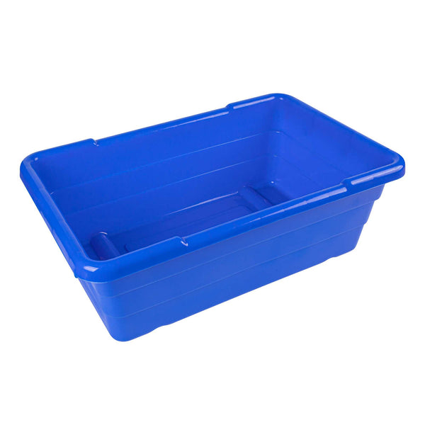 Restaurantware Met Lux Blue Meat Lug / Tote Box - 25" X 16" X 8 3/4" - 10 Count Box