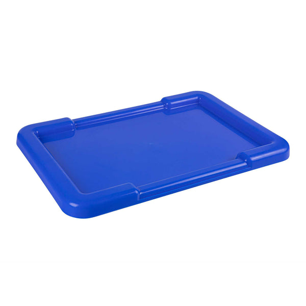Restaurantware Met Lux Blue Recessed Lid - Fits Meat Lug / Tote Box - 25" X 16" - 10 Count Box