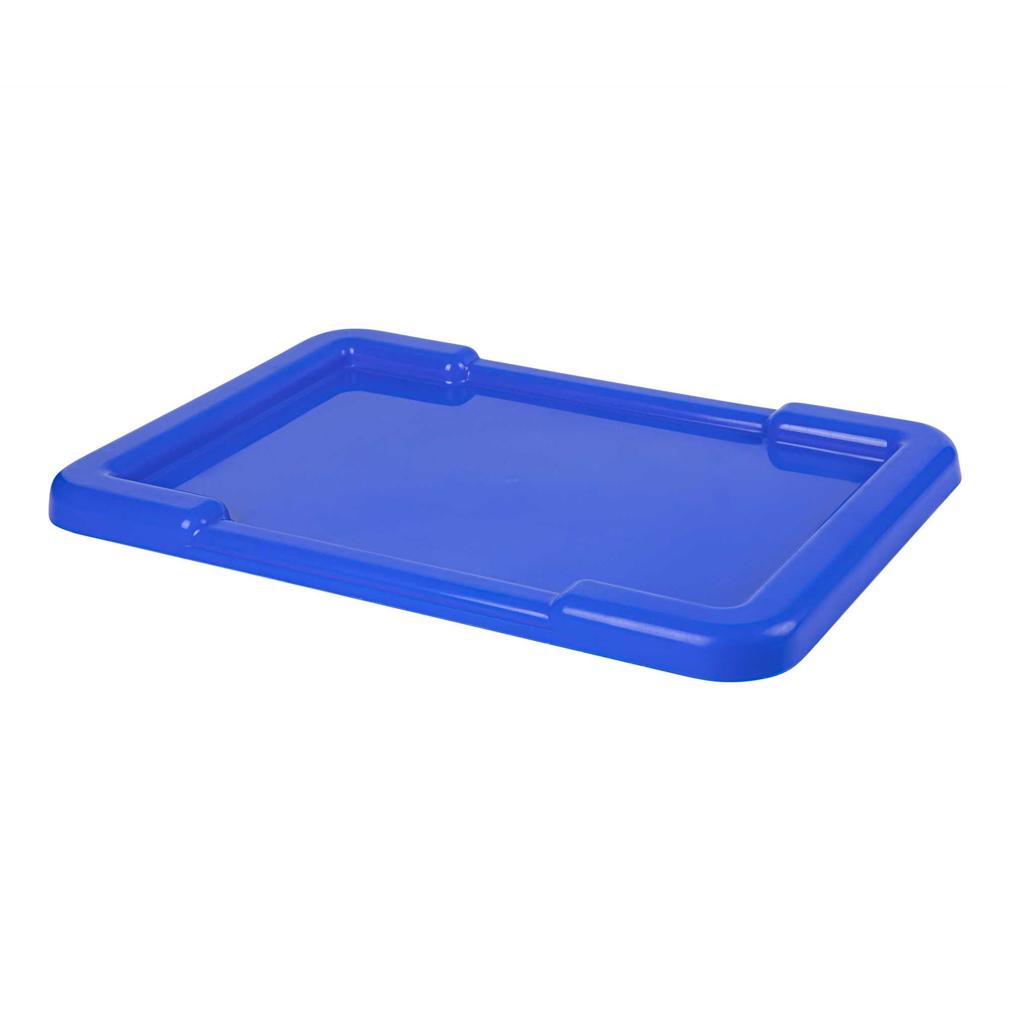 restaurantware Met Lux Blue Recessed Lid - Fits Meat Lug / Tote Box - 25" x 16" - 10 count box