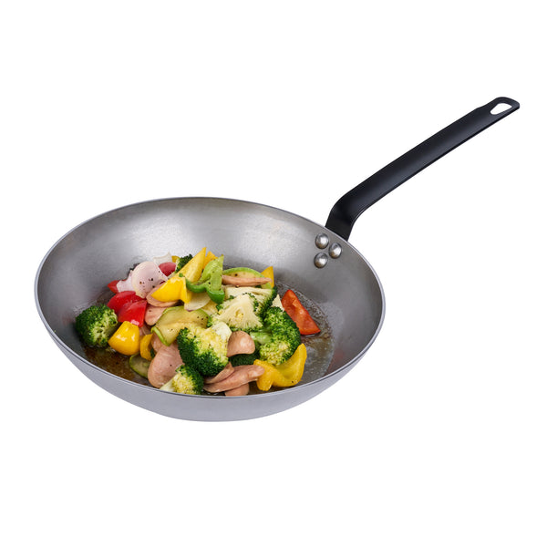Restaurantware Met Lux Carbon Steel 12" Fry Pan - 6 Count Box