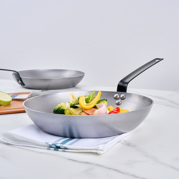 Restaurantware Met Lux Carbon Steel 12" Fry Pan - 6 Count Box