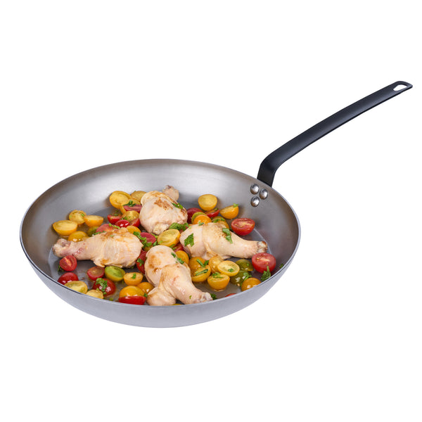 Restaurantware Met Lux Carbon Steel 14" Fry Pan - 6 Count Box