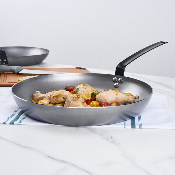 Restaurantware Met Lux Carbon Steel 14" Fry Pan - 6 Count Box