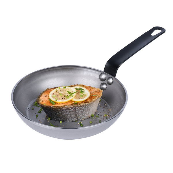 Restaurantware Met Lux Carbon Steel 8" Fry Pan - 6 Count Box