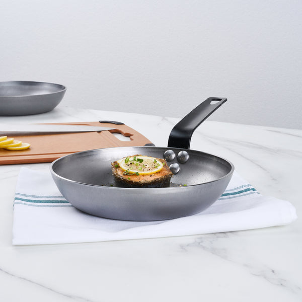 Restaurantware Met Lux Carbon Steel 8" Fry Pan - 6 Count Box